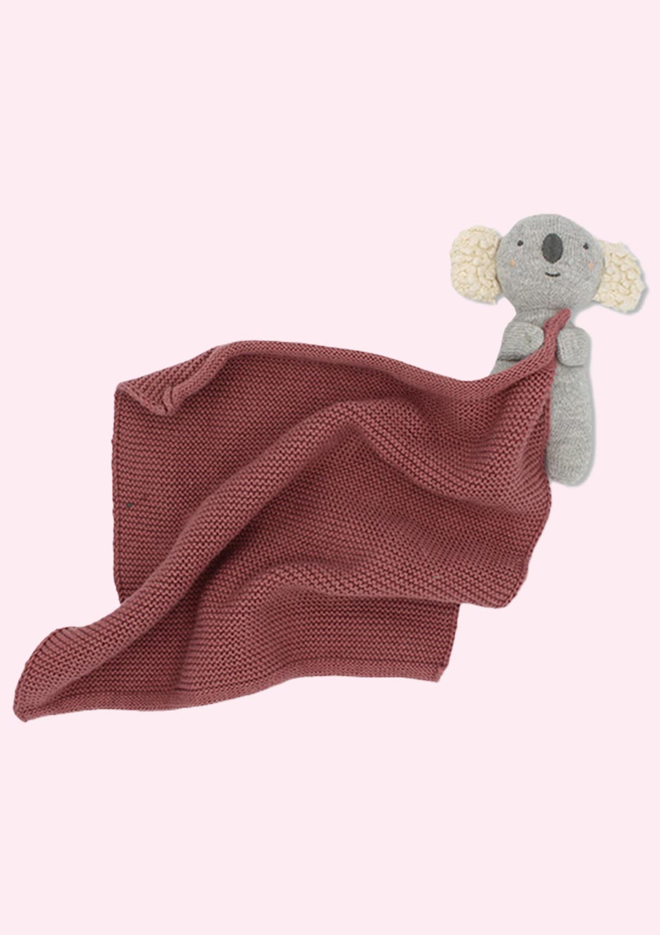 ava&yves Kuscheltuch Koala mit Halstuch altrose - tiny - boon.com