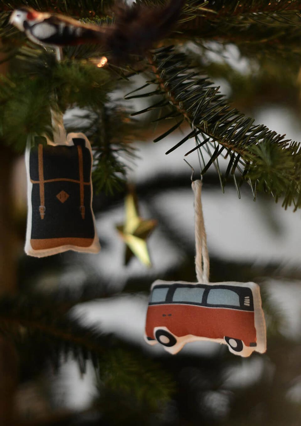 Roadtyping Weihnachtsanhänger 3er - Set Camping - tiny - boon.com