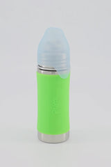Edelstahl Trinkhalm-Flasche 325ml grün