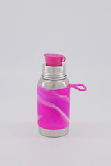 Edelstahl Sportflasche 500ml rosa-swirl