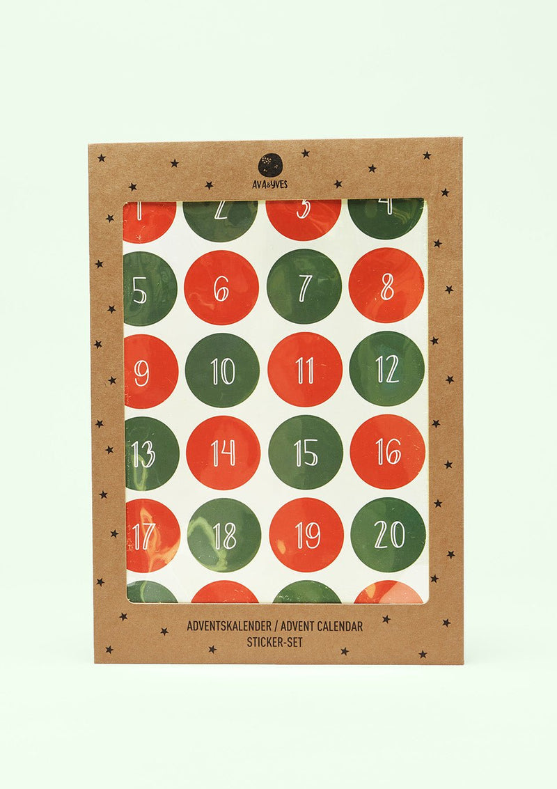 ava&yves Advents-Sticker rot/grün - tiny-boon.com