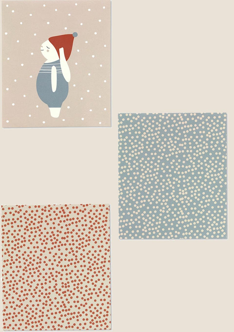ava&yves Adventskalender-Tüten "Hase" blau 24er Set - tiny-boon.com