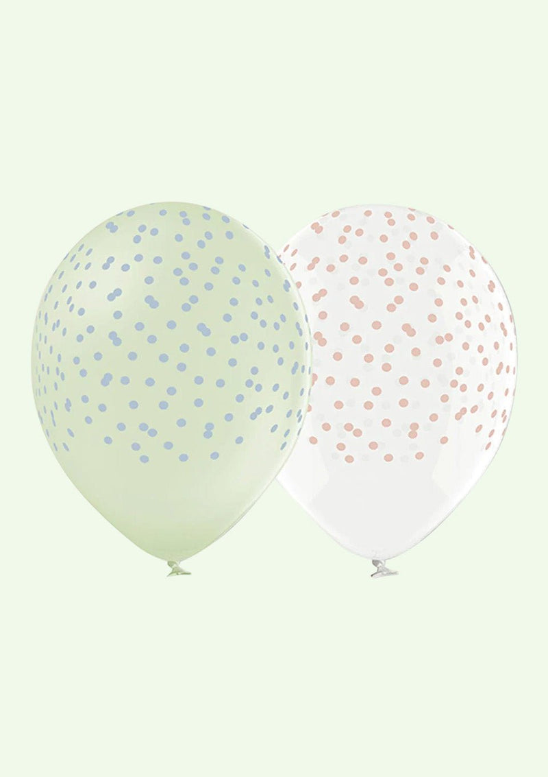ava&yves Ballons mint/weiß 100% Naturlatex - tiny-boon.com