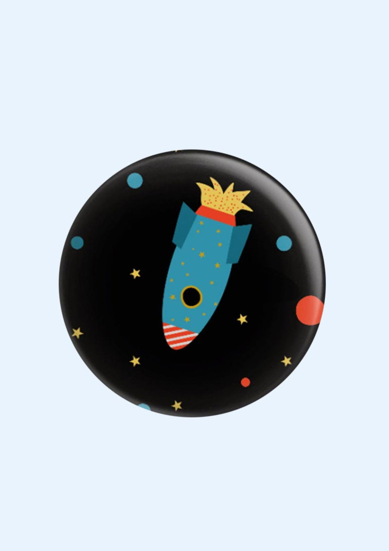 ava&yves Button "Rakete" in schwarz - tiny-boon.com