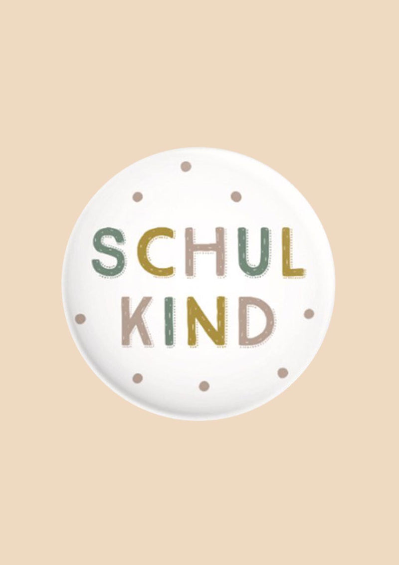 ava&yves Button "Schulkind" pastell - tiny-boon.com