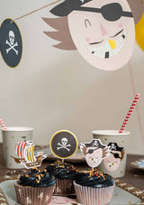 ava&yves Cupcake-Set "Pirat" 48 Teile - tiny-boon.com