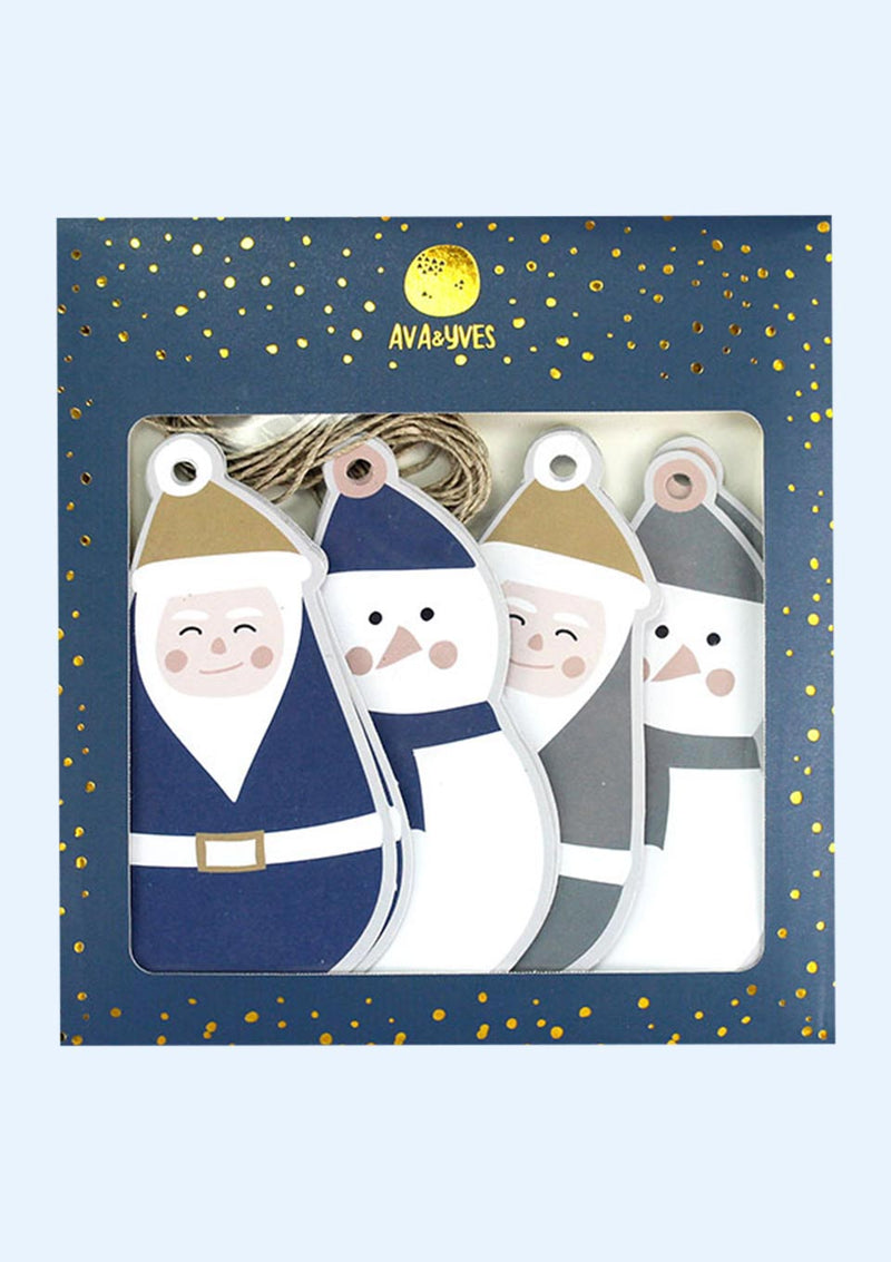 ava&yves Geschenk-Anhänger in nachtblau / blaugrau 12er-Set - tiny-boon.com