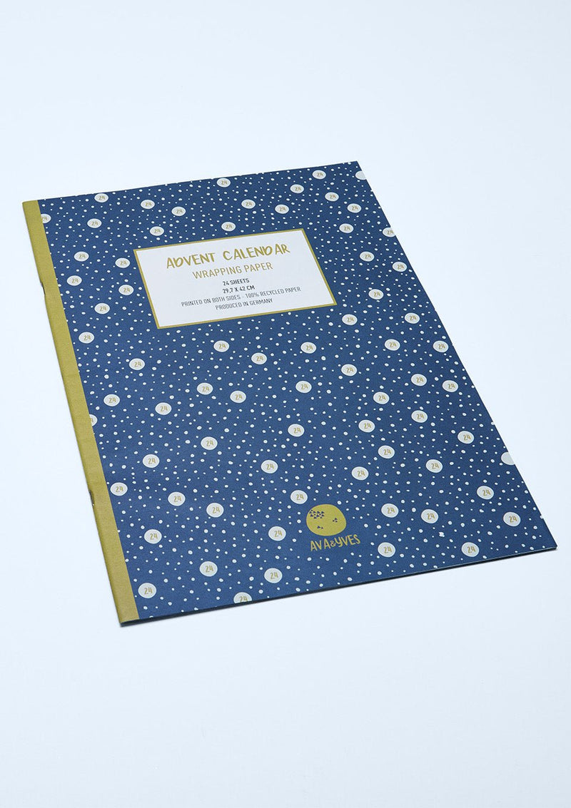 ava&yves Geschenkpapier "Advents-Kalender" mit 24 Blättern - tiny-boon.com