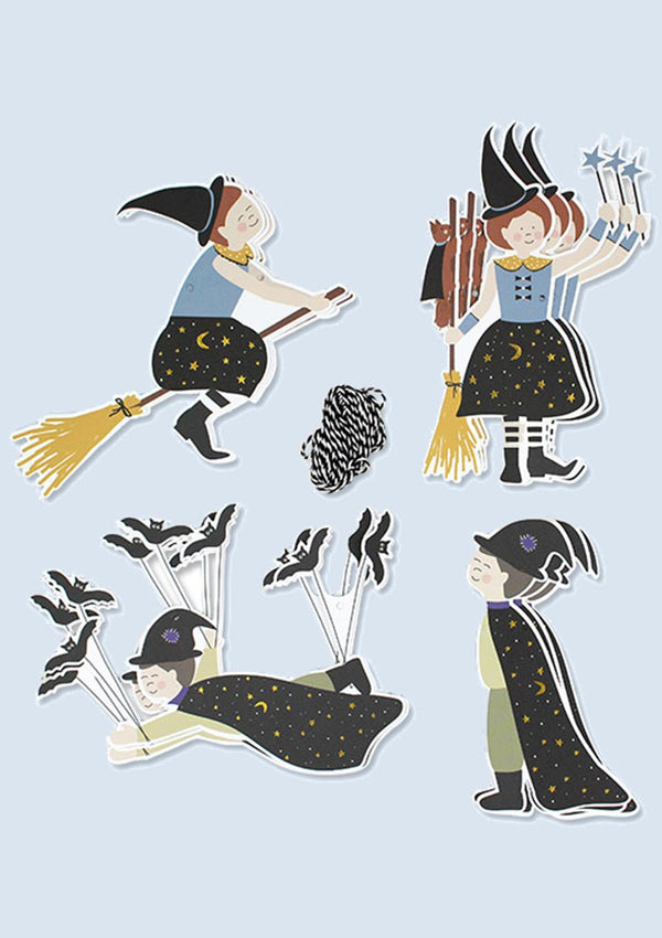 ava&yves Girlande "Hexen & Zauberer" - tiny-boon.com