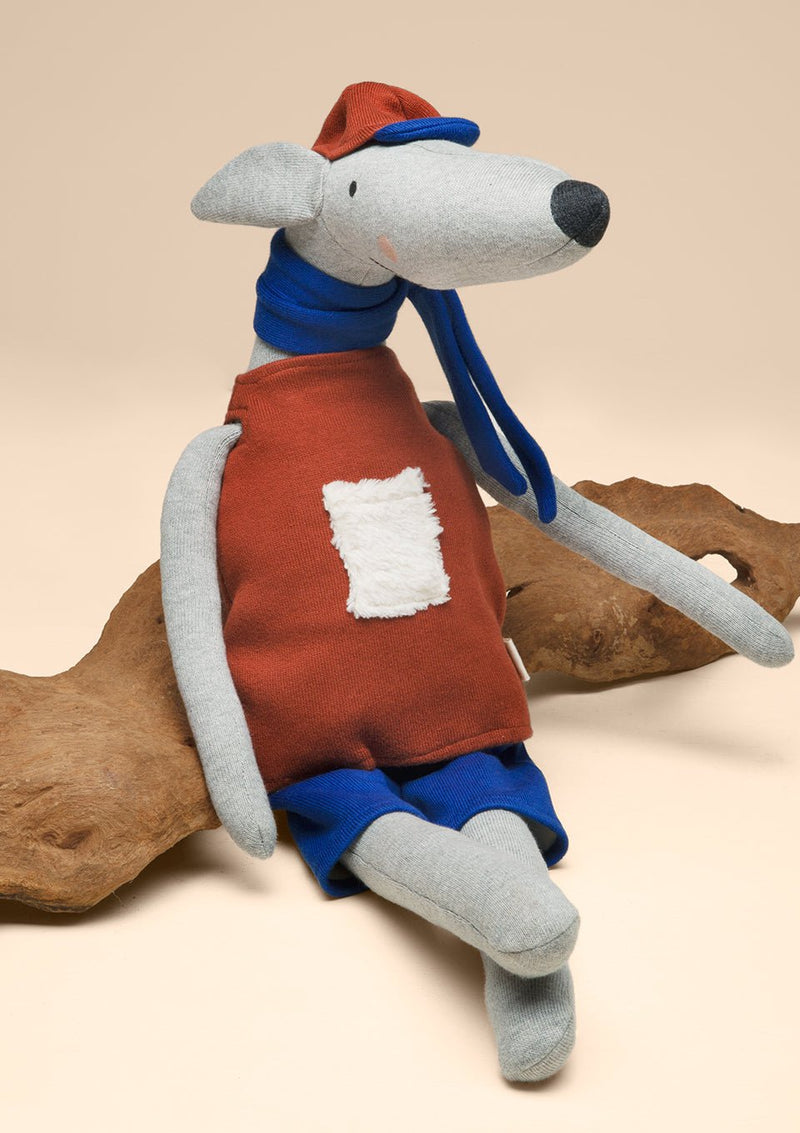 ava&yves Kuscheltier Hund "Cosmo" mit Shirt in rost - tiny-boon.com