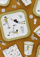 ava&yves Pappteller "Fussball" 8er-Set - tiny-boon.com