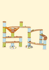 Fat Brain Toys Kugelbahn Bamboo Build & Run 89 Teilen - tiny-boon.com