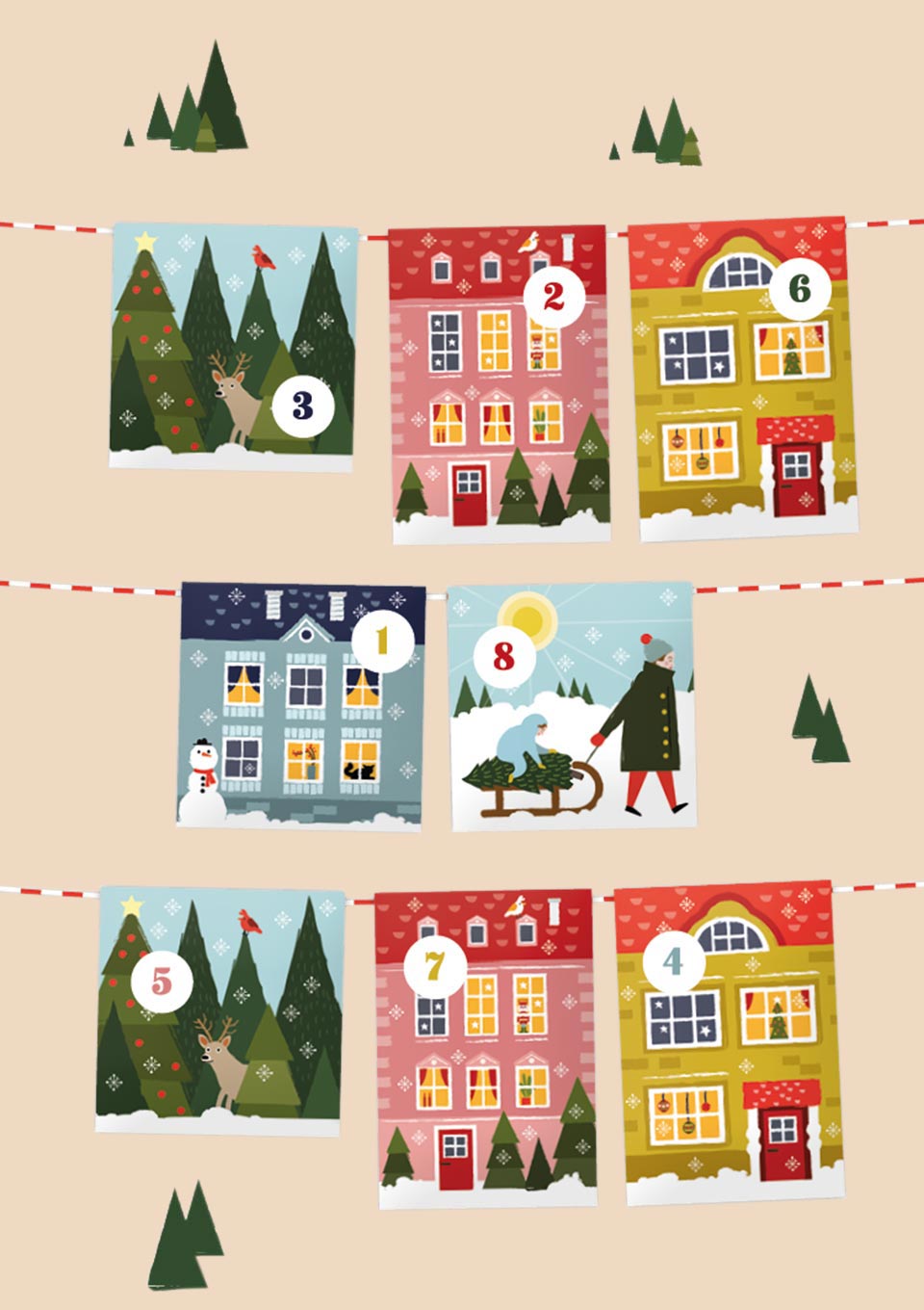 Holla & Hui Adventskalender "Weihnachtsstadt" - tiny-boon.com