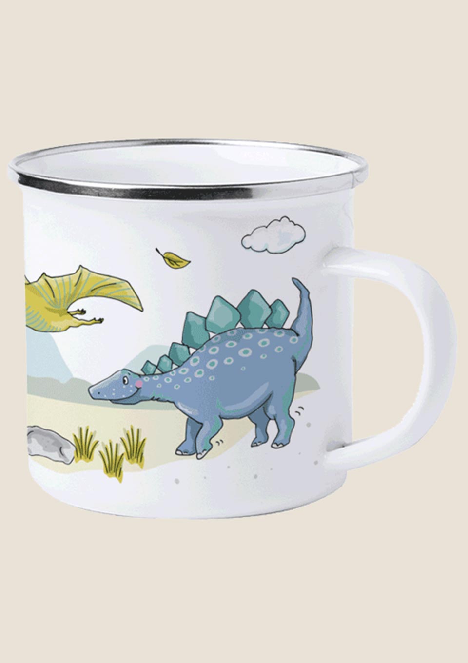 krima & isa Emaille Becher "Dinos" - tiny-boon.com