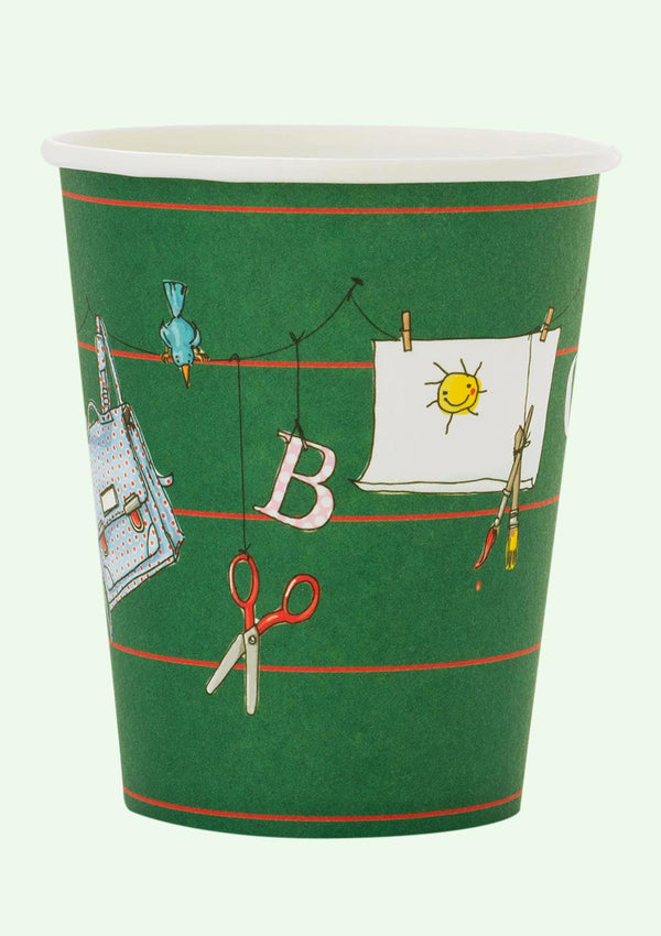 krima & isa Pappbecher "Schulkind" 8er-Set - tiny-boon.com