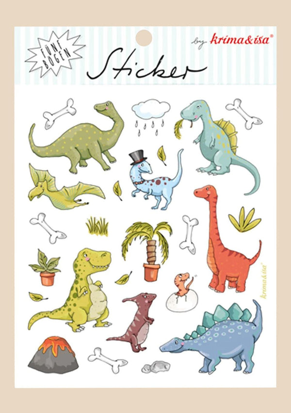 krima & isa Sticker Bögen "Dinos" 5er Set - tiny-boon.com