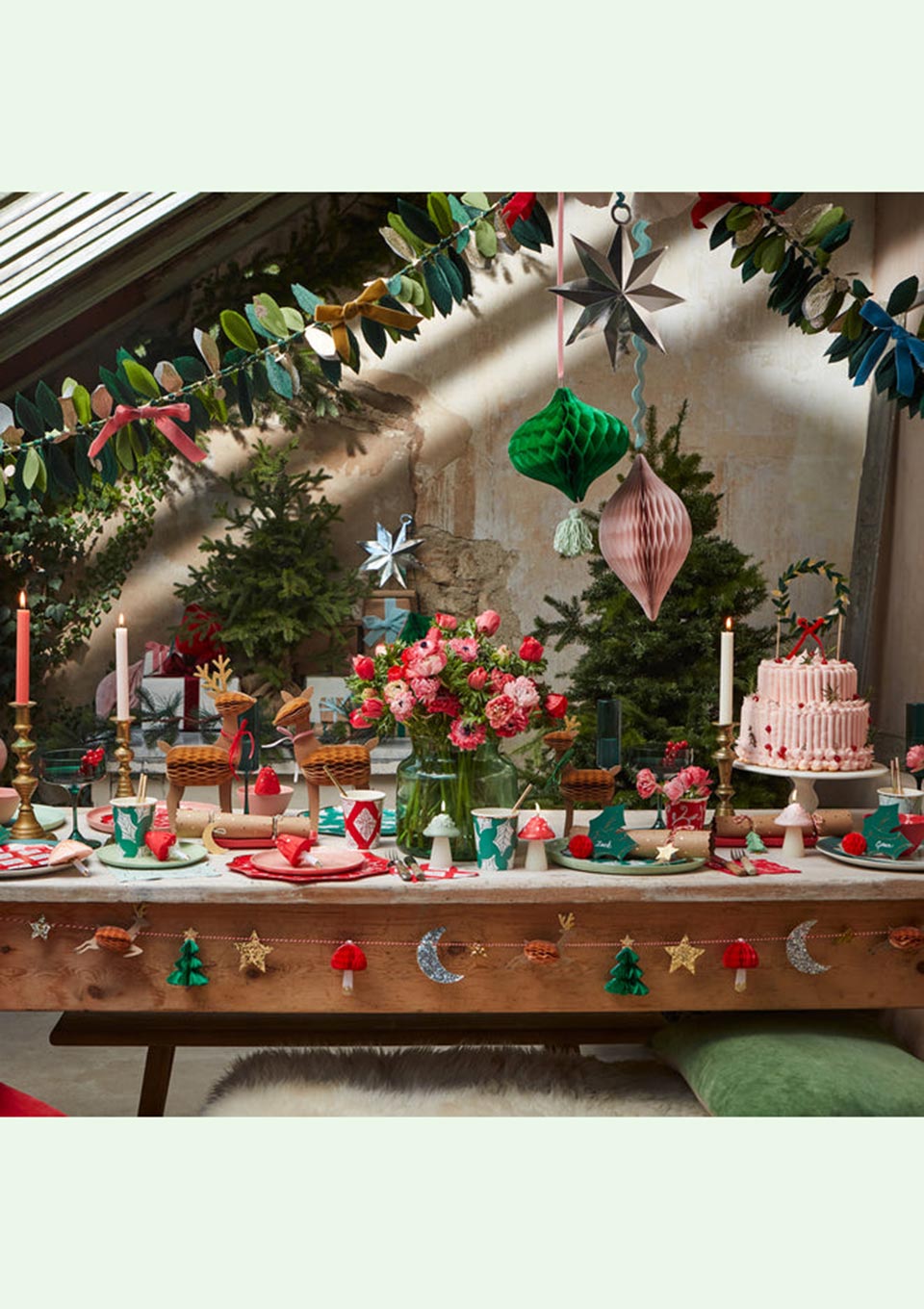 Meri Meri Wabengirlande Weihnachten mit 3D Effekt - tiny-boon.com
