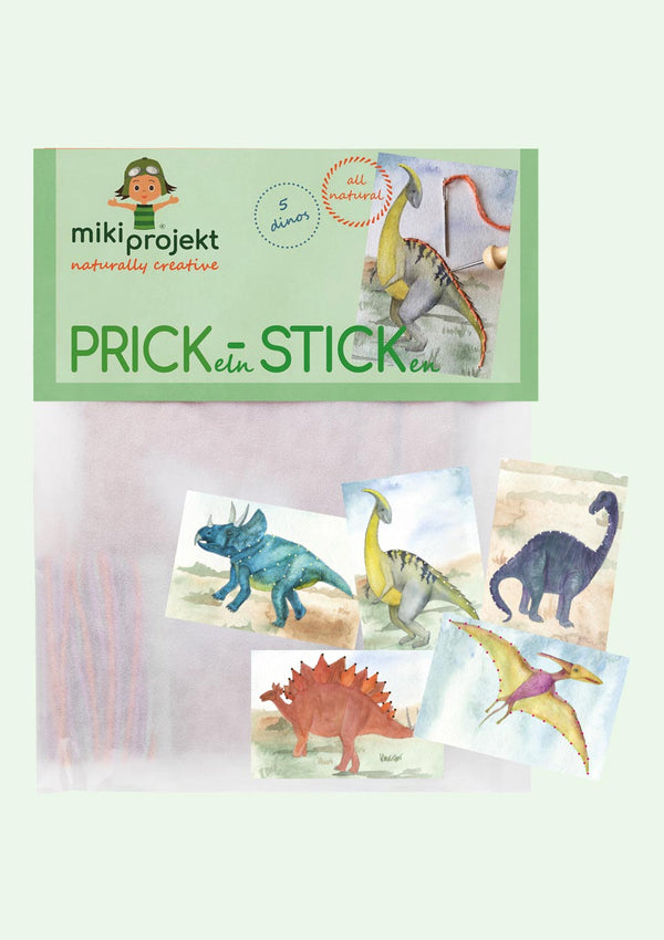 mikiprojekt Bastelset Prick-Stick "Dinos" - tiny-boon.com