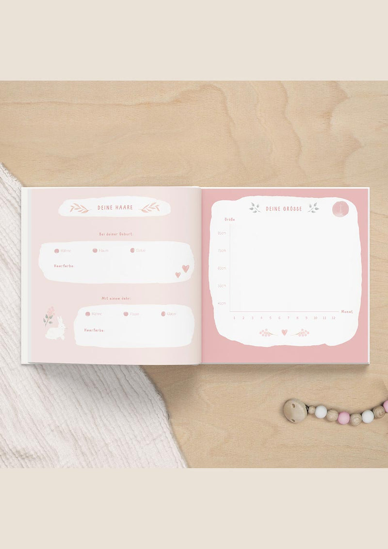 Mintkind Babytagebuch "Dein erstes Lebensjahr" Blumen - tiny-boon.com