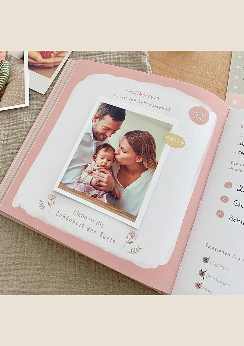 Mintkind Babytagebuch "Dein erstes Lebensjahr" Blumen - tiny-boon.com