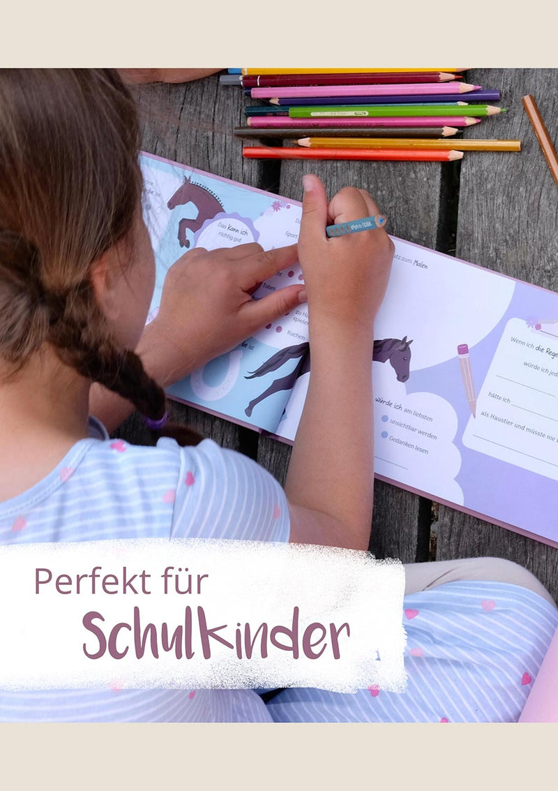 Mintkind Freundebuch Grundschule "Pferde" blau - tiny-boon.com