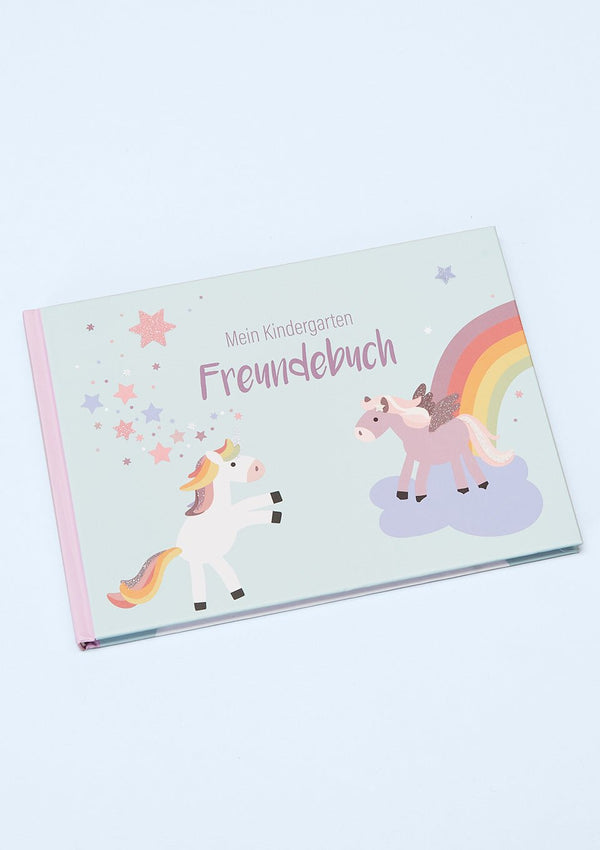 Mintkind Kindergarten Freundebuch "Einhorn" türkis - tiny-boon.com