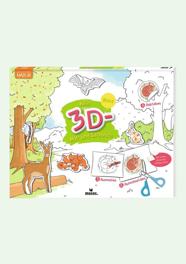 moses. Mein 3D Mal- und Sachbuch "Wald" - tiny-boon.com