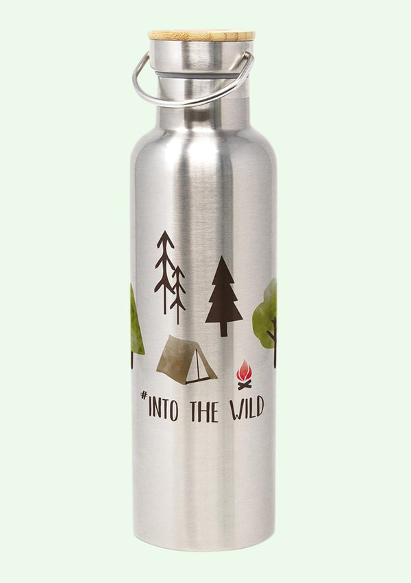 Paperproducts Design Edelstahl-Flasche isoliert "Into the Wild" 750ml - tiny-boon.com