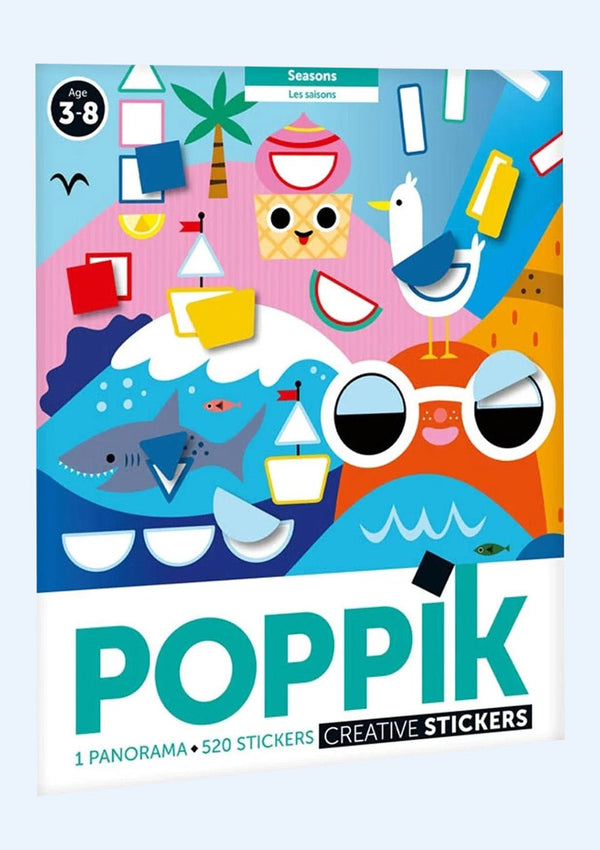Poppik Stickerposter-Panorama "die 4 Jahreszeiten" mit 520 Sticker - tiny-boon.com