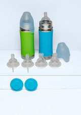 Pura kiki Babyflaschen Geschenkset 325ml grün & blau 10er-Set - tiny-boon.com