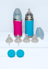 Pura kiki Babyflaschen Geschenkset 325ml pink & blau 10er-Set - tiny-boon.com