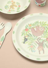 Sass & Belle Bambus Geschirr Set "Sloth and Friends" - tiny-boon.com