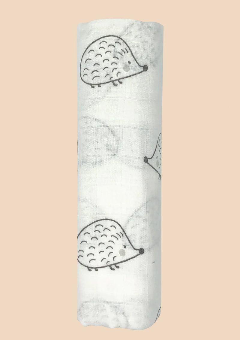 Swaddle Designs Pucktuch mit Igel in schwarz 3er Pack - tiny-boon.com