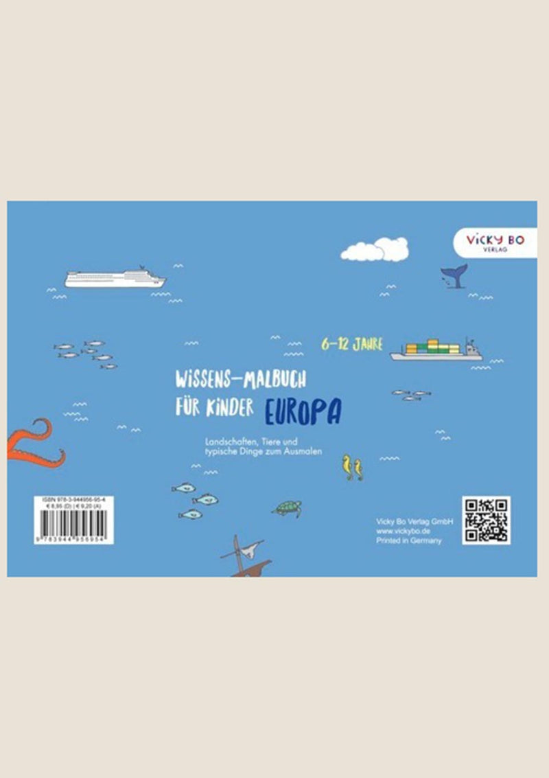 Vicky Bo Wissens-Malbuch "Europa" - tiny-boon.com