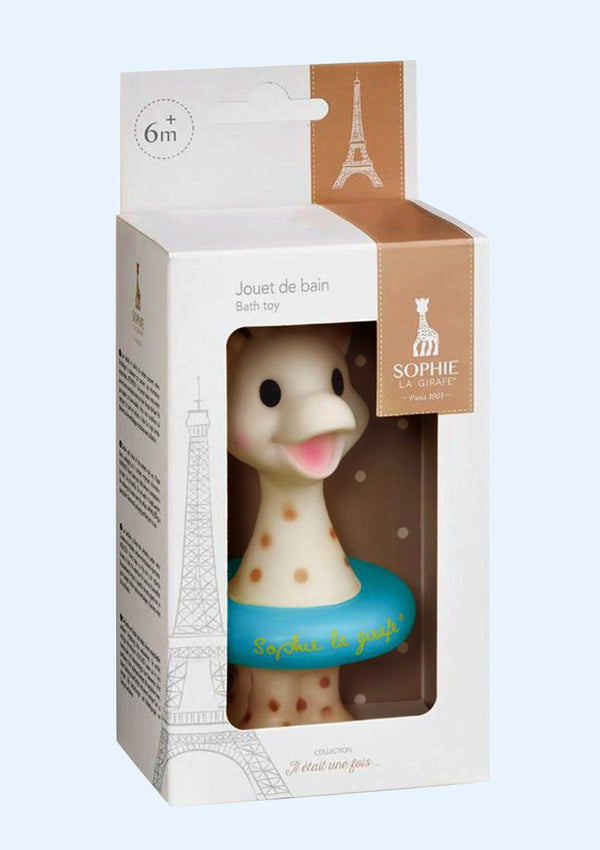 Vulli Badespielzeug Sophie la girafe® in Geschenkbox blau - tiny-boon.com