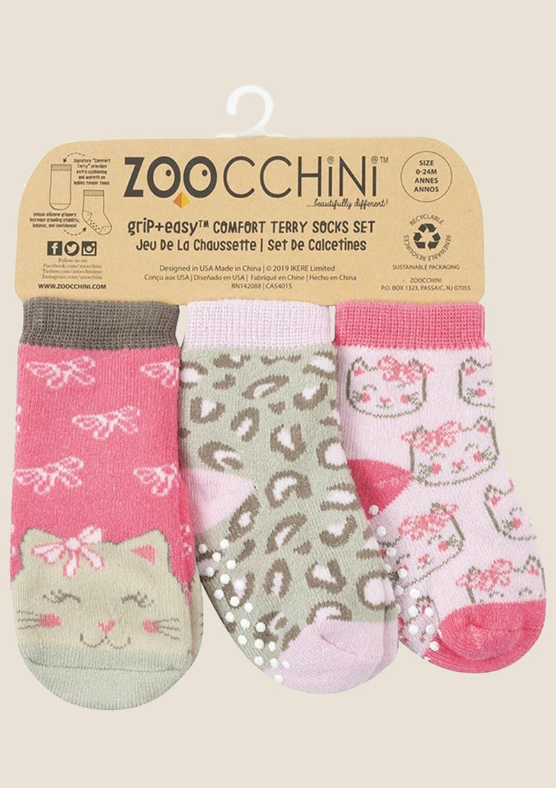 Zoocchini Baby Söckchen "Kallie das Kätzchen" 3er Set - tiny-boon.com