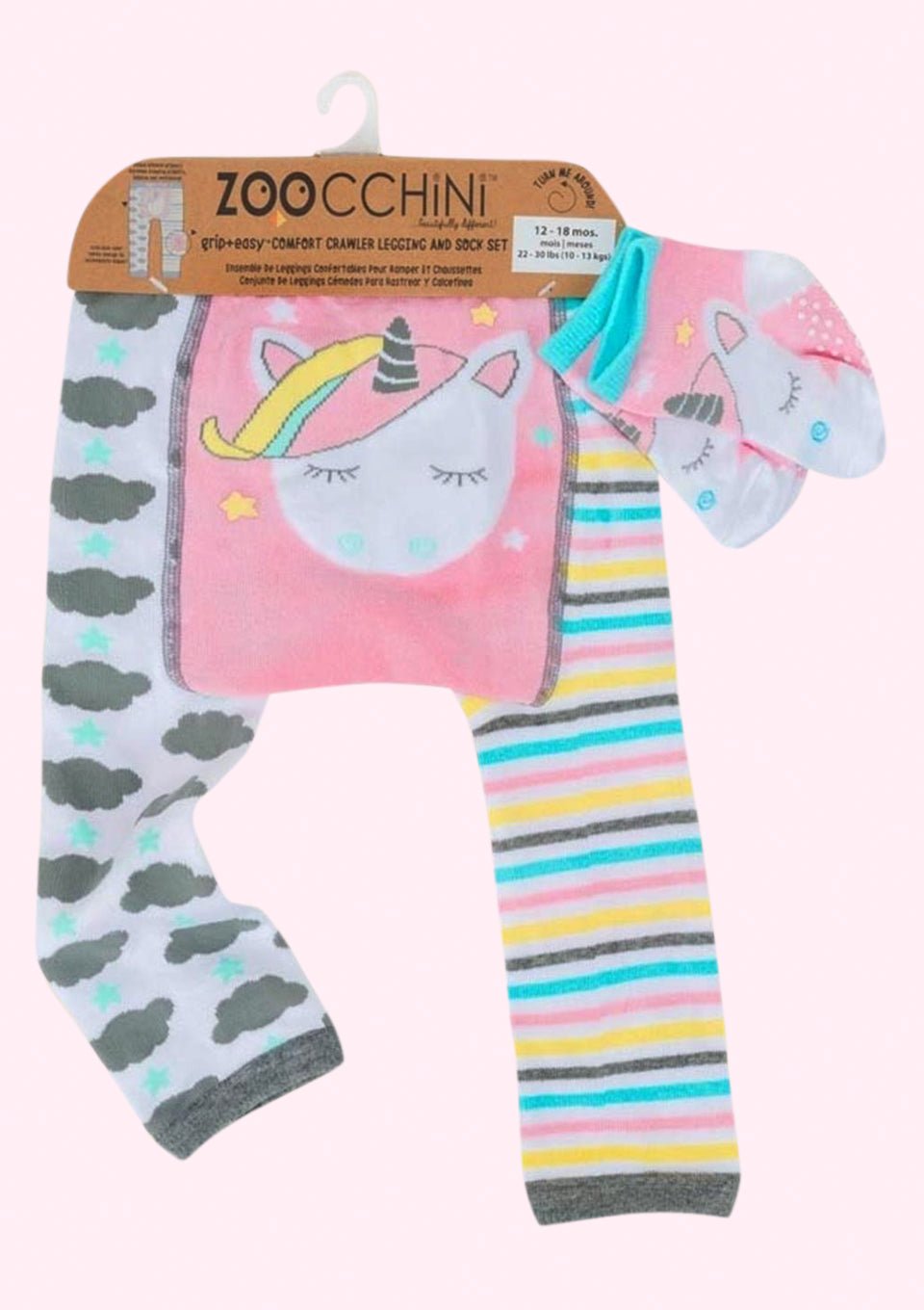 Zoocchini Leggings & Socken-Set "Allie das Einhorn" 12-18 Mon. - tiny-boon.com